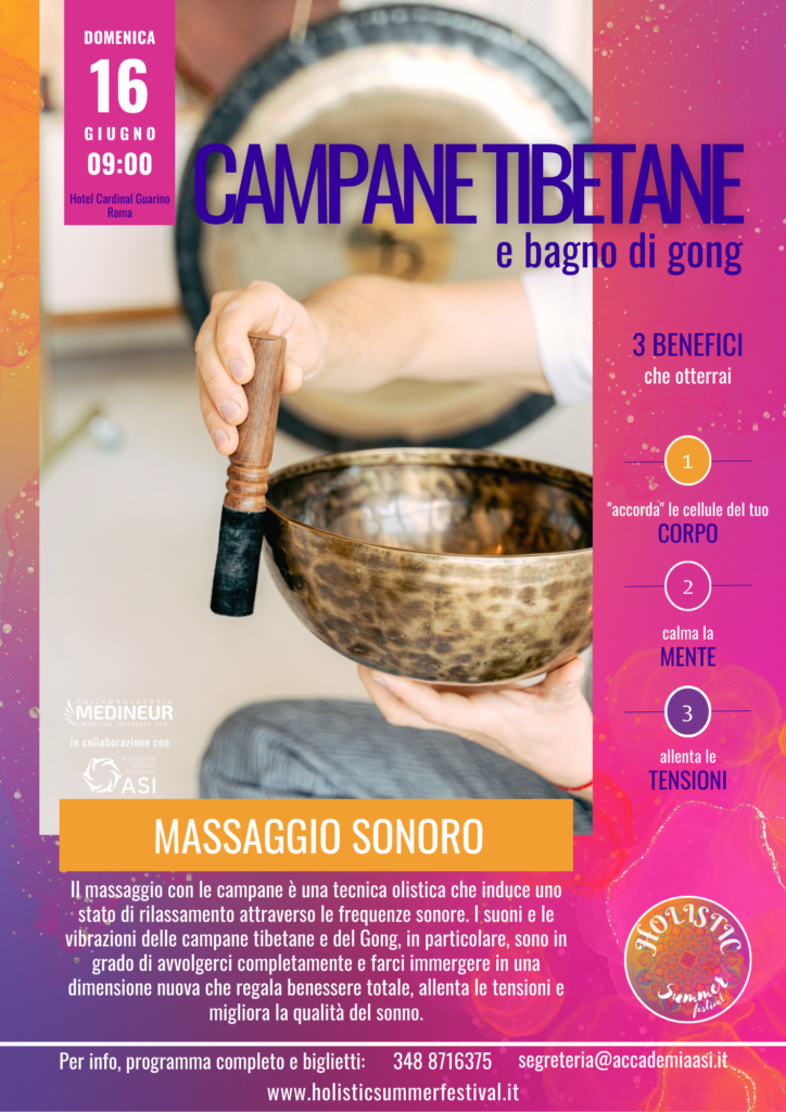 campane tibetane e bagno di gong roma